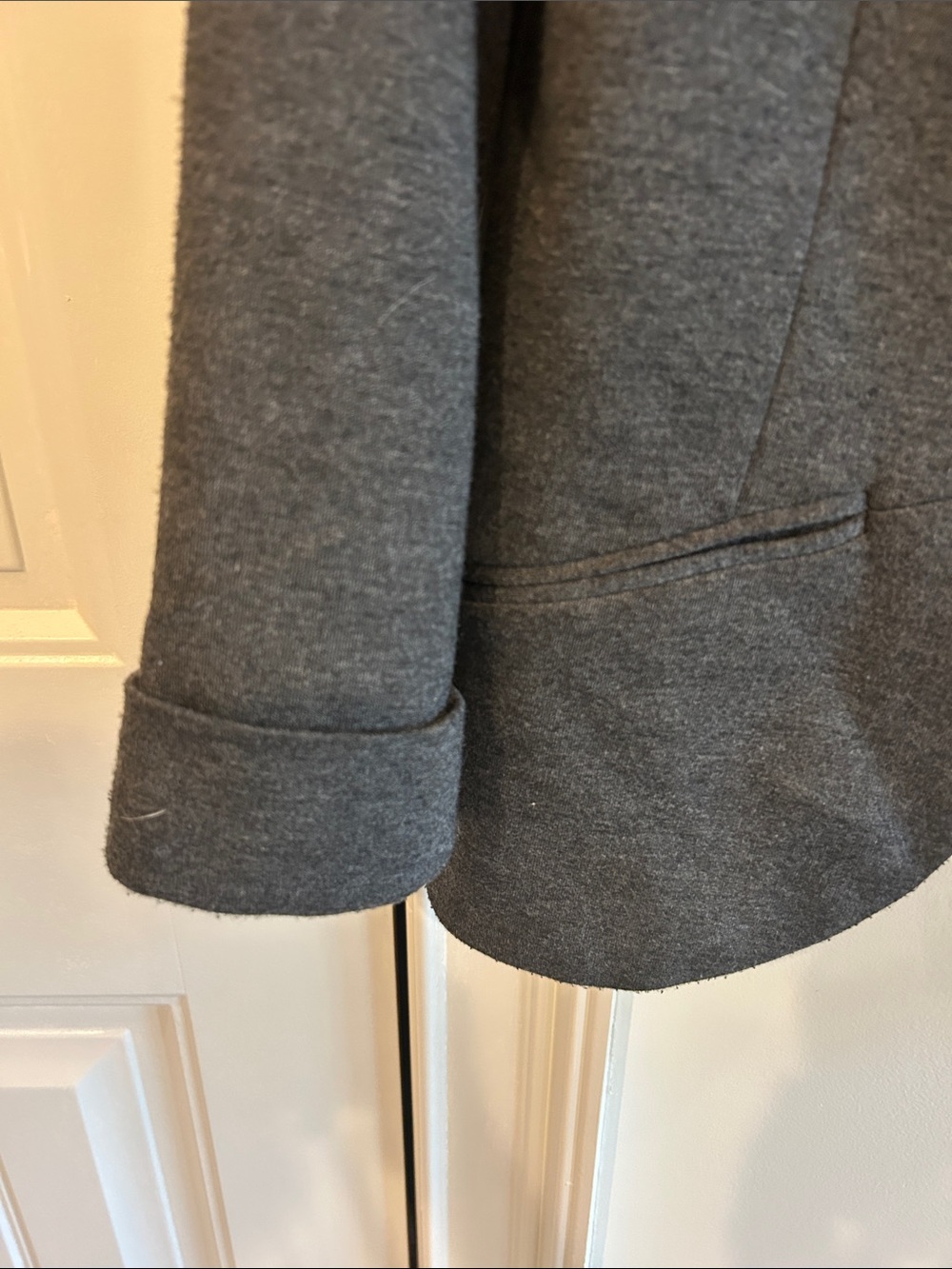 Topshop Charcoal Gray Knit Blazer Jacket - Picture 4 of 5